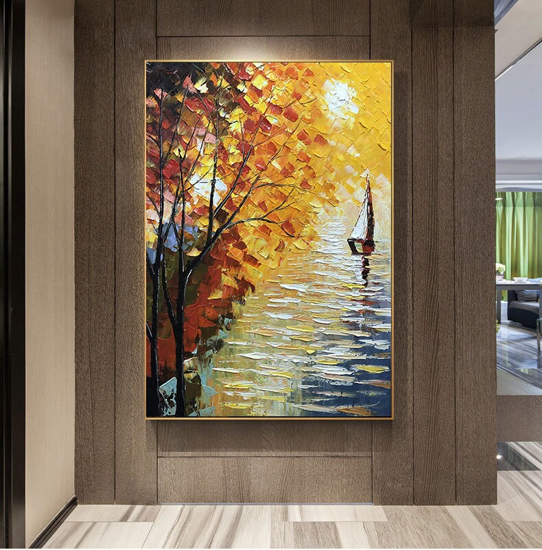 Original paintings Extra large oil paintings Sailboat Etsy