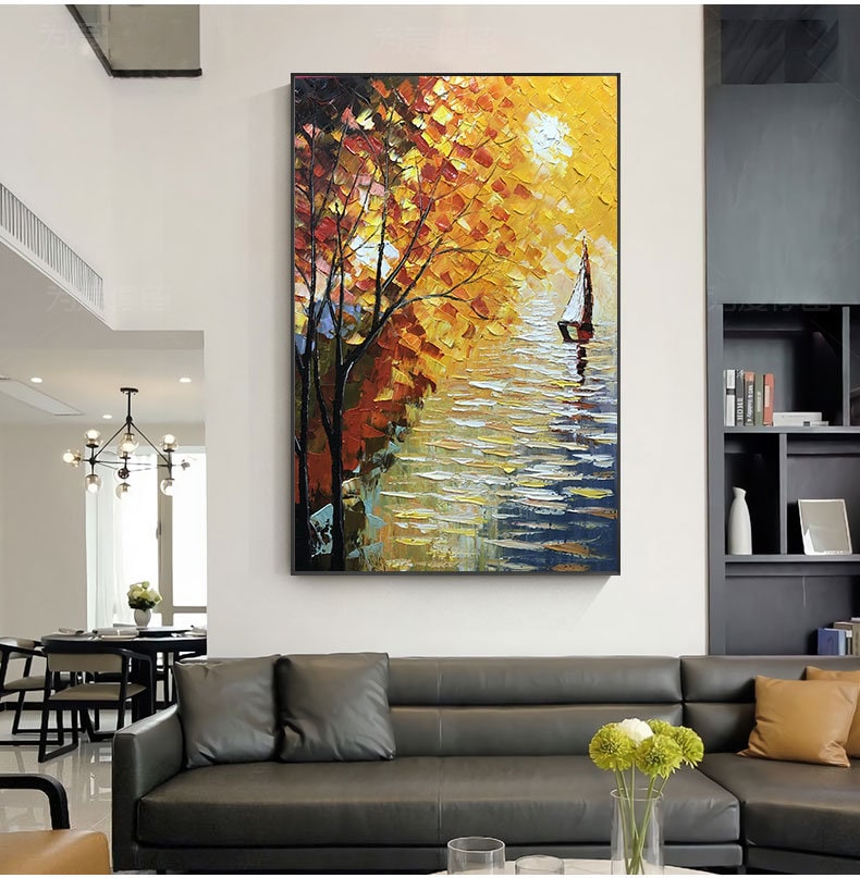 Original paintings Extra large oil paintings Sailboat Etsy