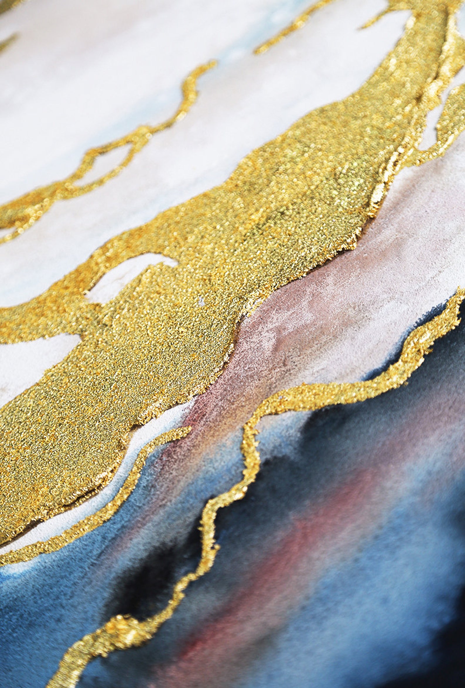 Gold Leaf Oil Painting On CanvasAbstract paintingLarge Wall Etsy