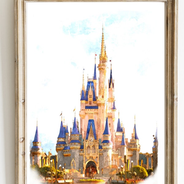 Walt Disney World Castle 50th Anniversary Print