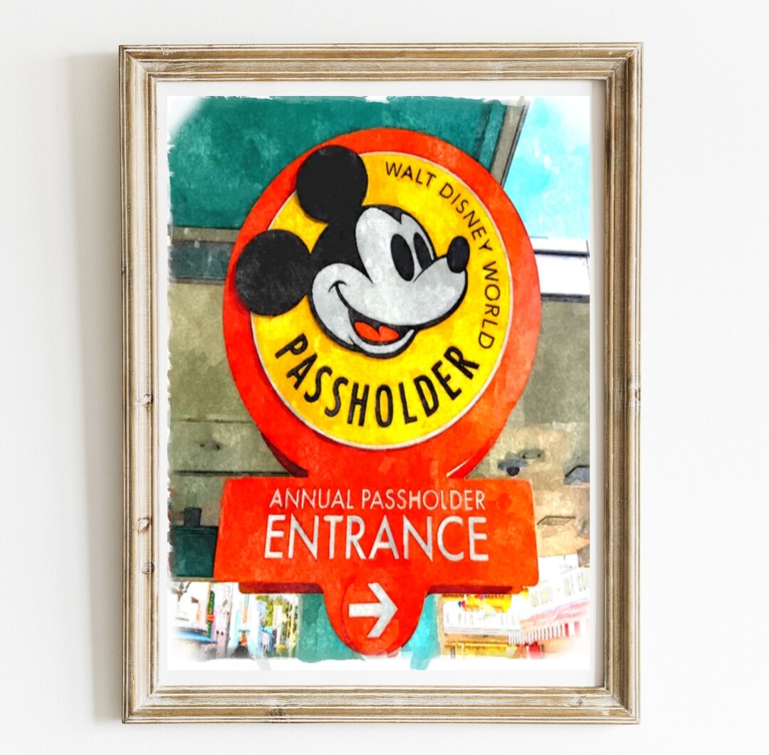 Walt Disney World Annual Passholder Print - Etsy