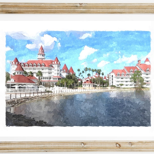 Grand Floridian Resort Watercolour Print