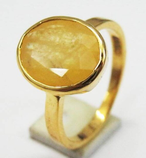 Jaipur Gemstone pukhraj stone ring 7.25 ratti yellow sapphire gemstone for  astrological purpose Copper Sapphire Copper Plated Ring Price in India - Buy  Jaipur Gemstone pukhraj stone ring 7.25 ratti yellow sapphire