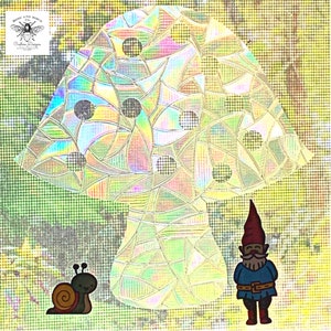 Mushroom suncatcher | Prism suncatcher | rainbow maker | rental decor | window cling | Suncatcher | Gnome | snail | window cling