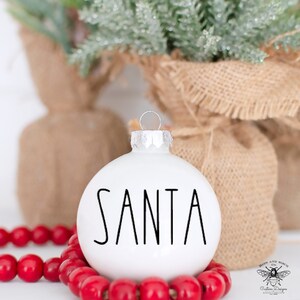 Rae Dunn inspired decal, Rae Dunn Christmas, Rae Dunn custom decal, Skinny font, Rae Dunn ornaments, Ornament, DIY decal, Christmas Rae Dunn