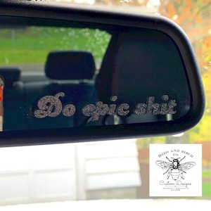 Car Mirror Decal | Rear View Mirror Decal | Car Decal Sticker | Cute Bumper Sticker | vanity mirror decal | cling | positive affirmations