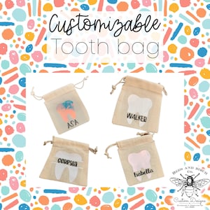 Personalized tooth fairy bag, tooth bag, tooth fairy bag, tooth fairy, custom tooth fairy bag, gift, tooth fairy kit, tooth fairy