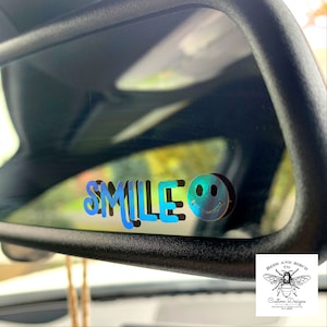 Car Accessories | Rear View Mirror Decal | Car Decal Sticker | Cute Bumper Sticker | vanity mirror decal | cling | positive affirmations