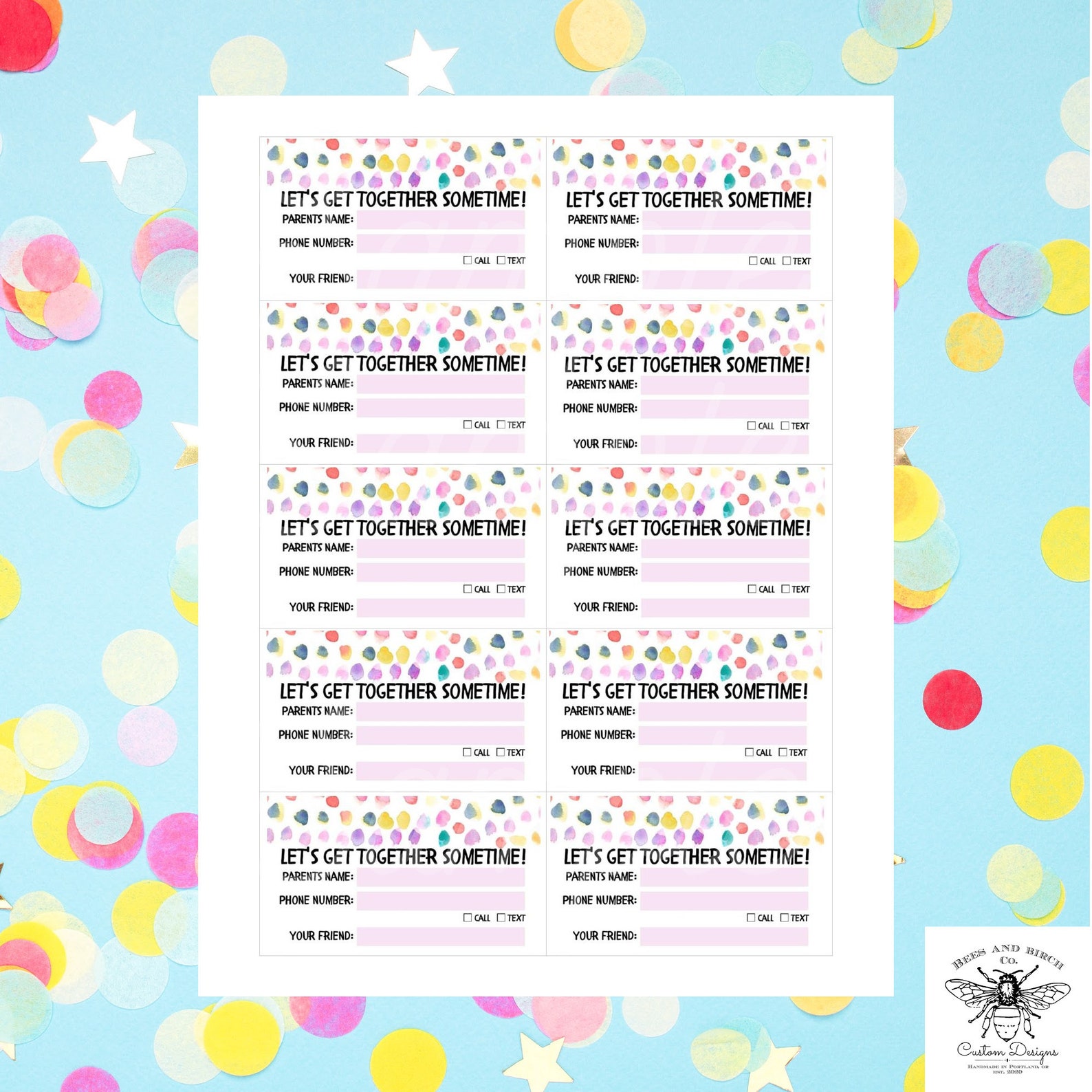 polka-dot-printable-play-date-cards-calling-cards-kids-etsy