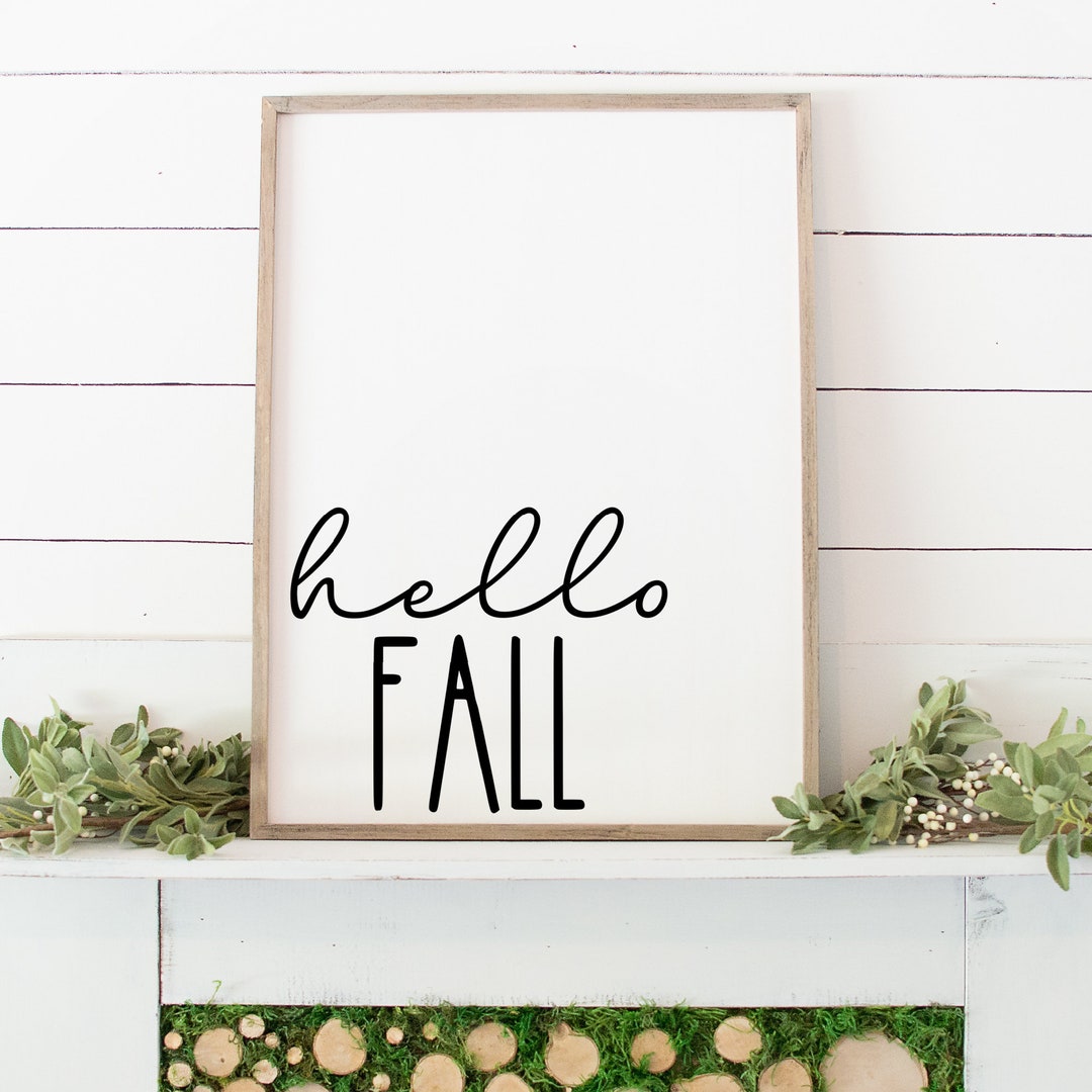 Rae Dunn Inspired Hello Fall Decal, Hello Fall Decal, Tiered Tray Sign ...