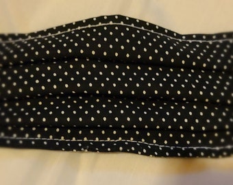 Black and White Polka-dot hand made face mask