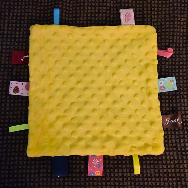 Handmade Sensory Baby Blanket Toy with Tags