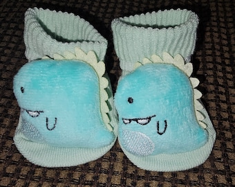 Baby Dinosaur (Blue) Non-Slip Socks