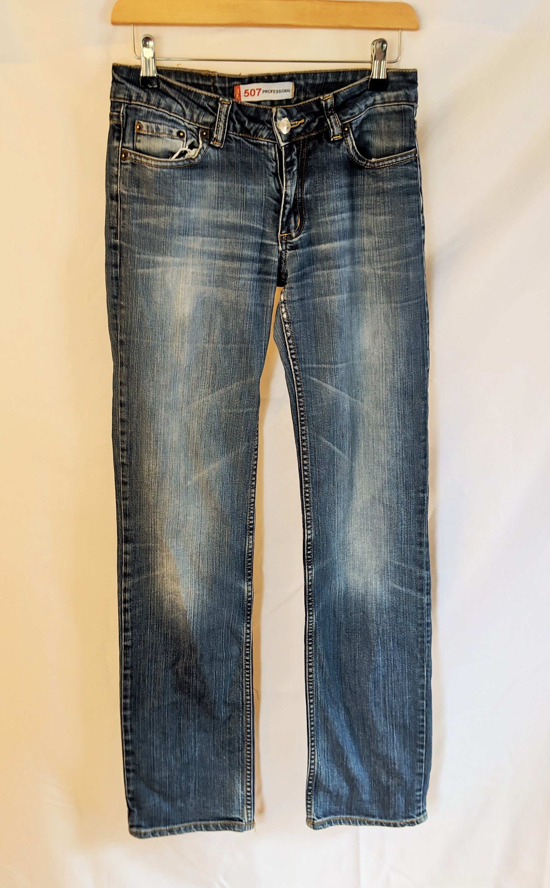 VINTAGE 90s Levis 507 Stonewash Blue Jeans Pants Unisex Mens | Etsy