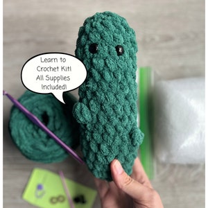 Pickle Crochet KIT Beginner Learn to Crochet Plushie Amigurumi DIY