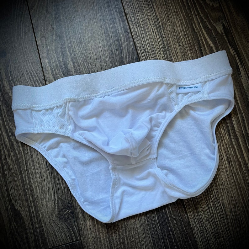 White Briefs Mesh Hip Briefs Tighty Whities Men Underwear - Etsy