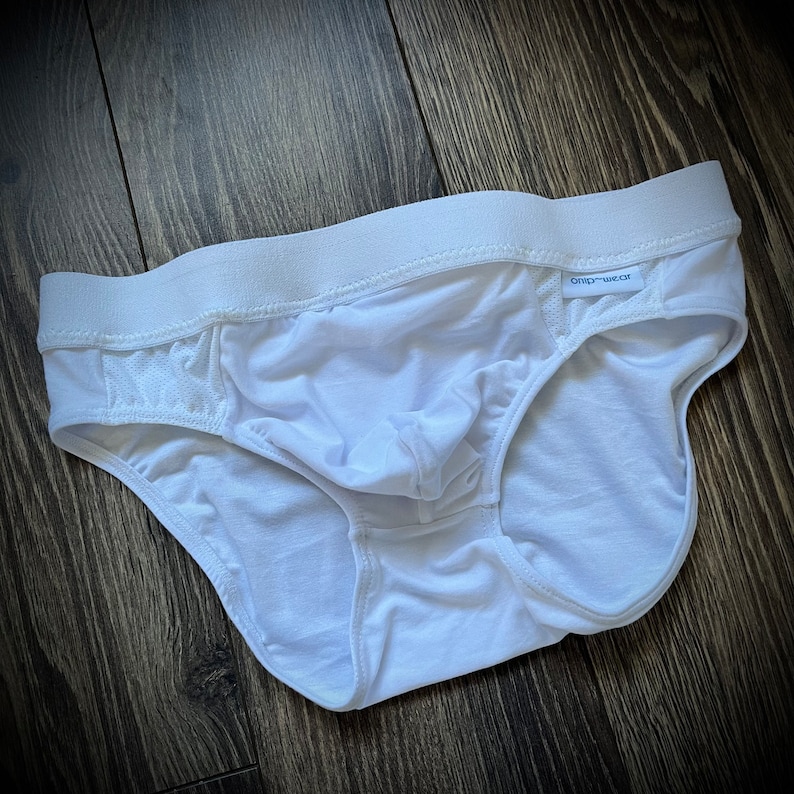 White Briefs Mesh Hip Briefs Tighty Whities Men Underwear Etsy