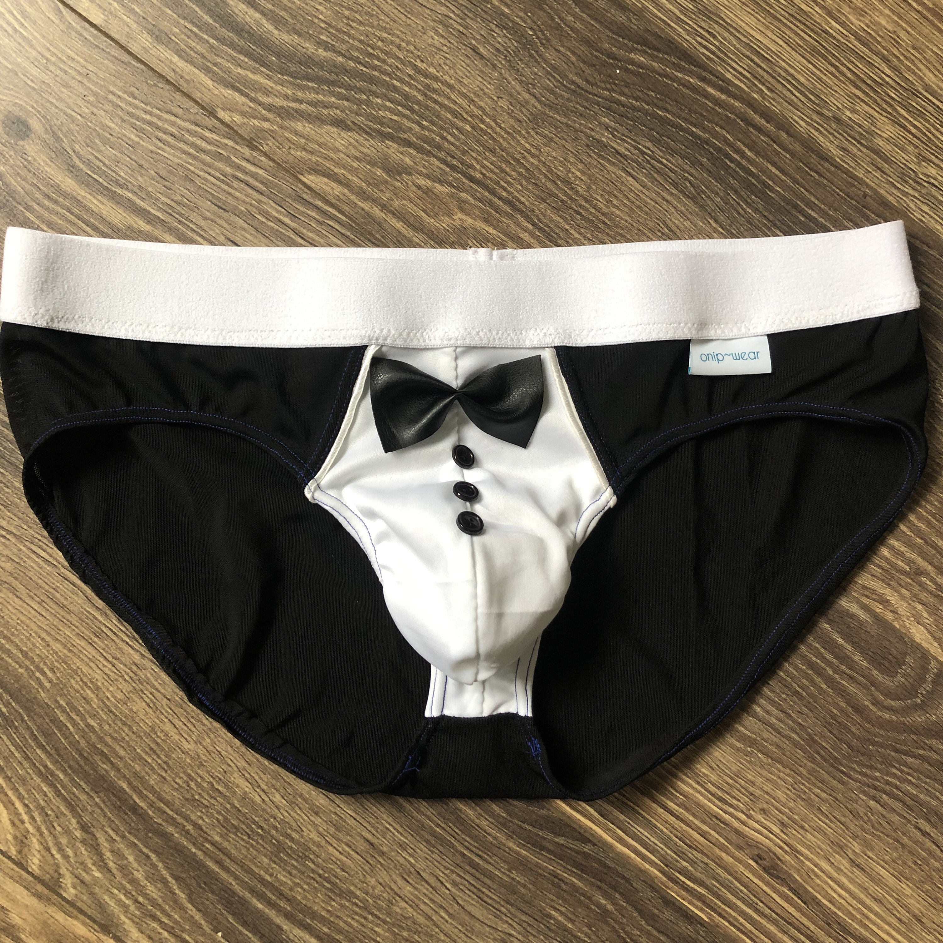 Grooms Underwear Tux Black Sheer and White Pouch Couple Underwear Briefs  Men Underwear -  Finland