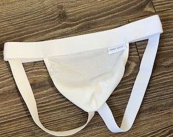 White Meah Jockstrap - men underwear jockstraps- Underwear