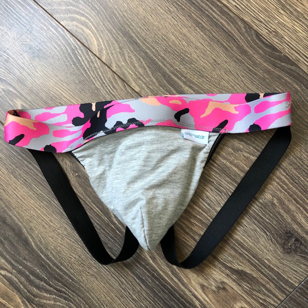 Grey Pink Camo Jockstrap Men Underwear Etsy