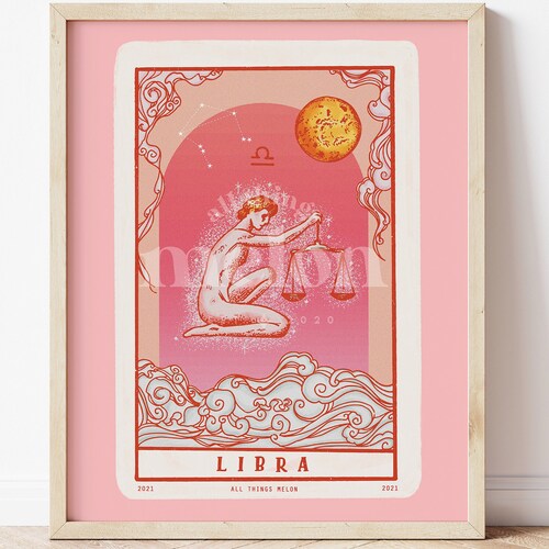 Libra Astrology Print Libra Zodiac Gifts Printable Wall Art - Etsy