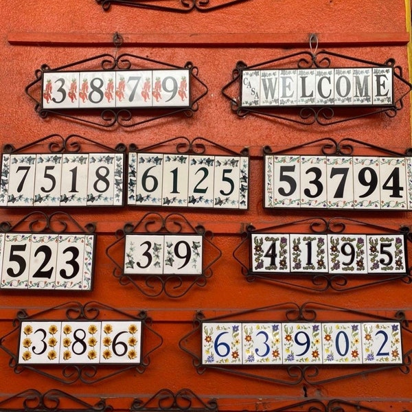 Tile House Numbers Etsy