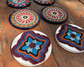 Talavera Decorative Round Tiles