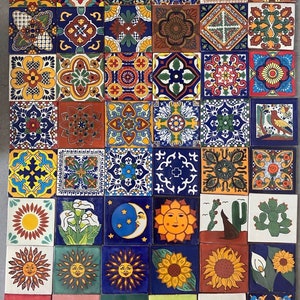 50-Pack of Talavera Tiles. Choose your own tile!! Any combination!