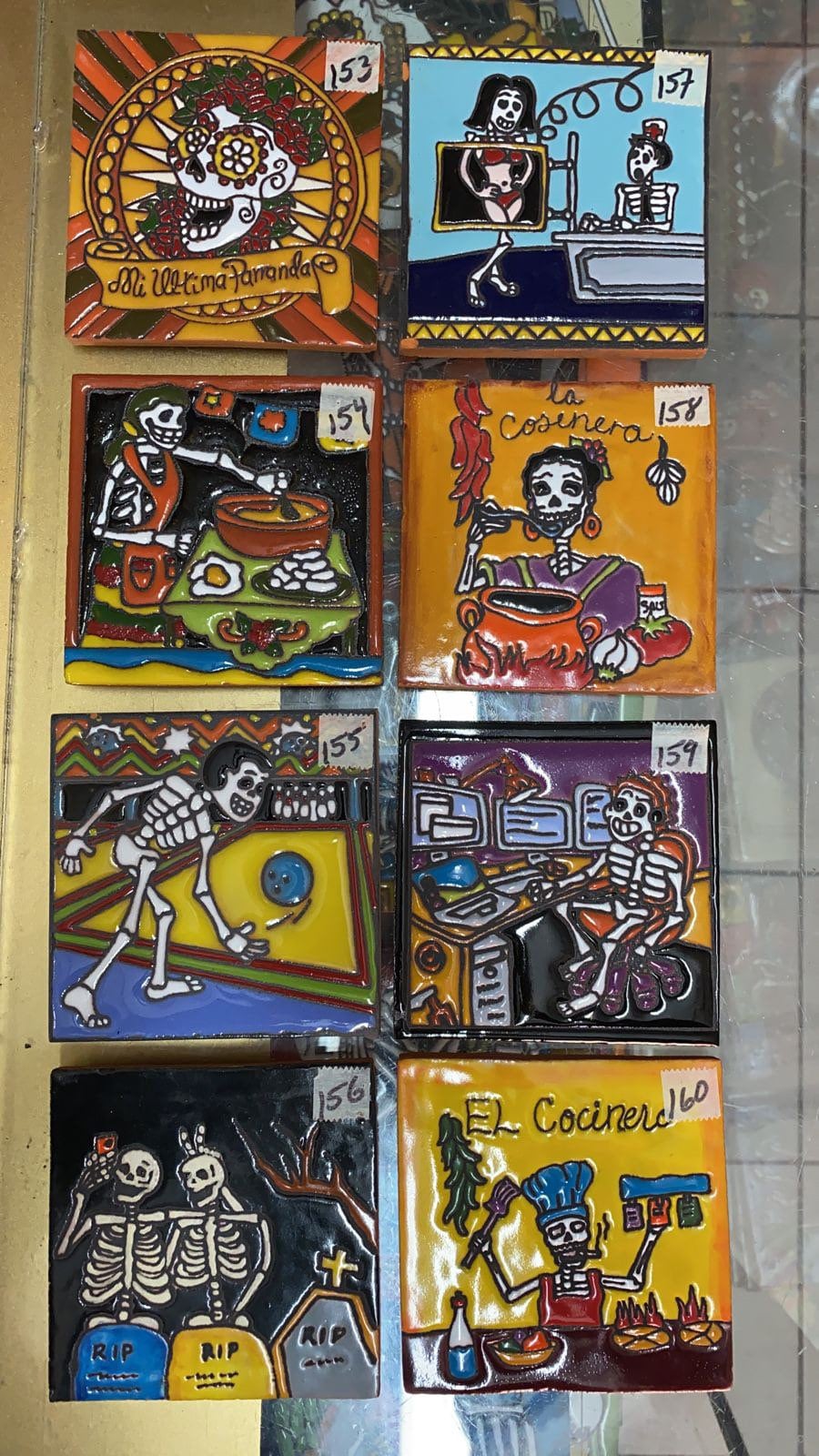 Variety Day of the Dead Tiles 4x4in - Etsy