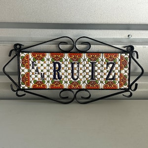 Lettres Talavera pour le nom de famille et les cadres