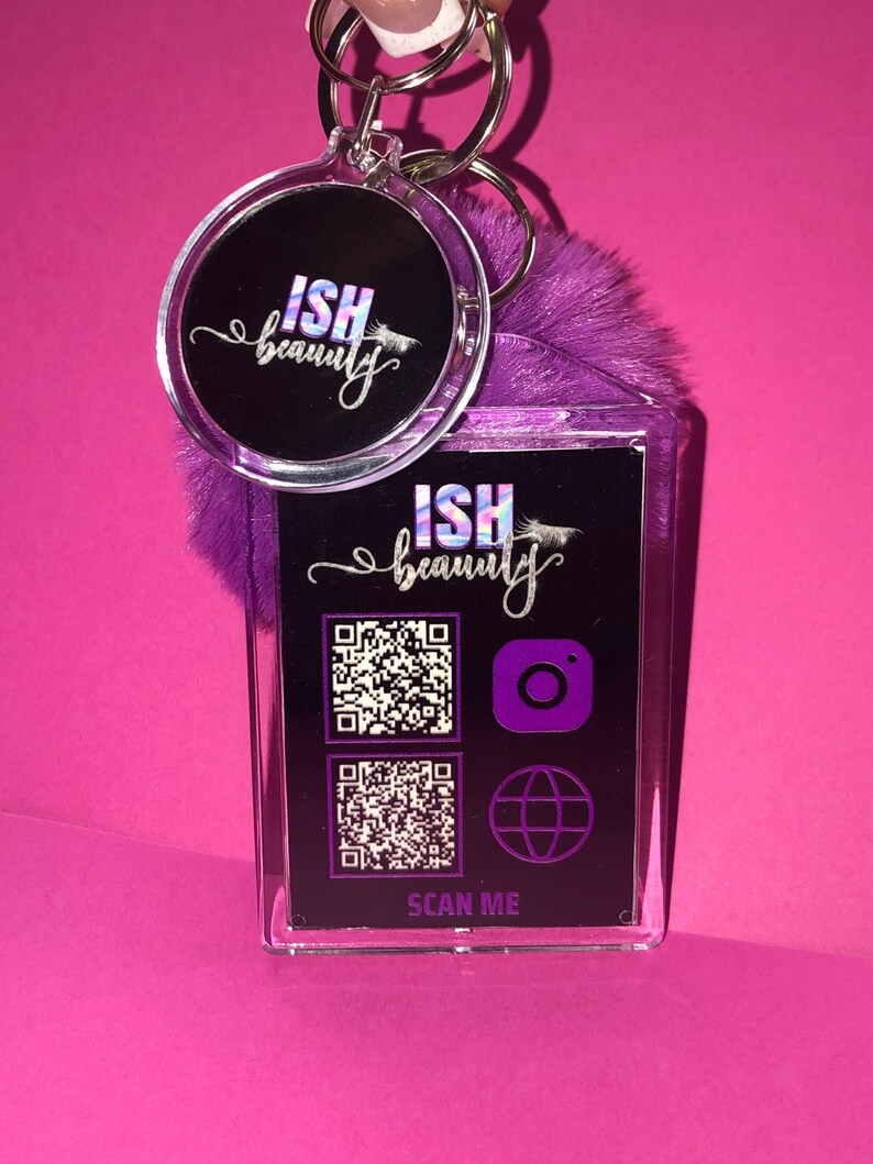 3 Custom NFC Tag Keychain Digital Business Card Keychain Etsy