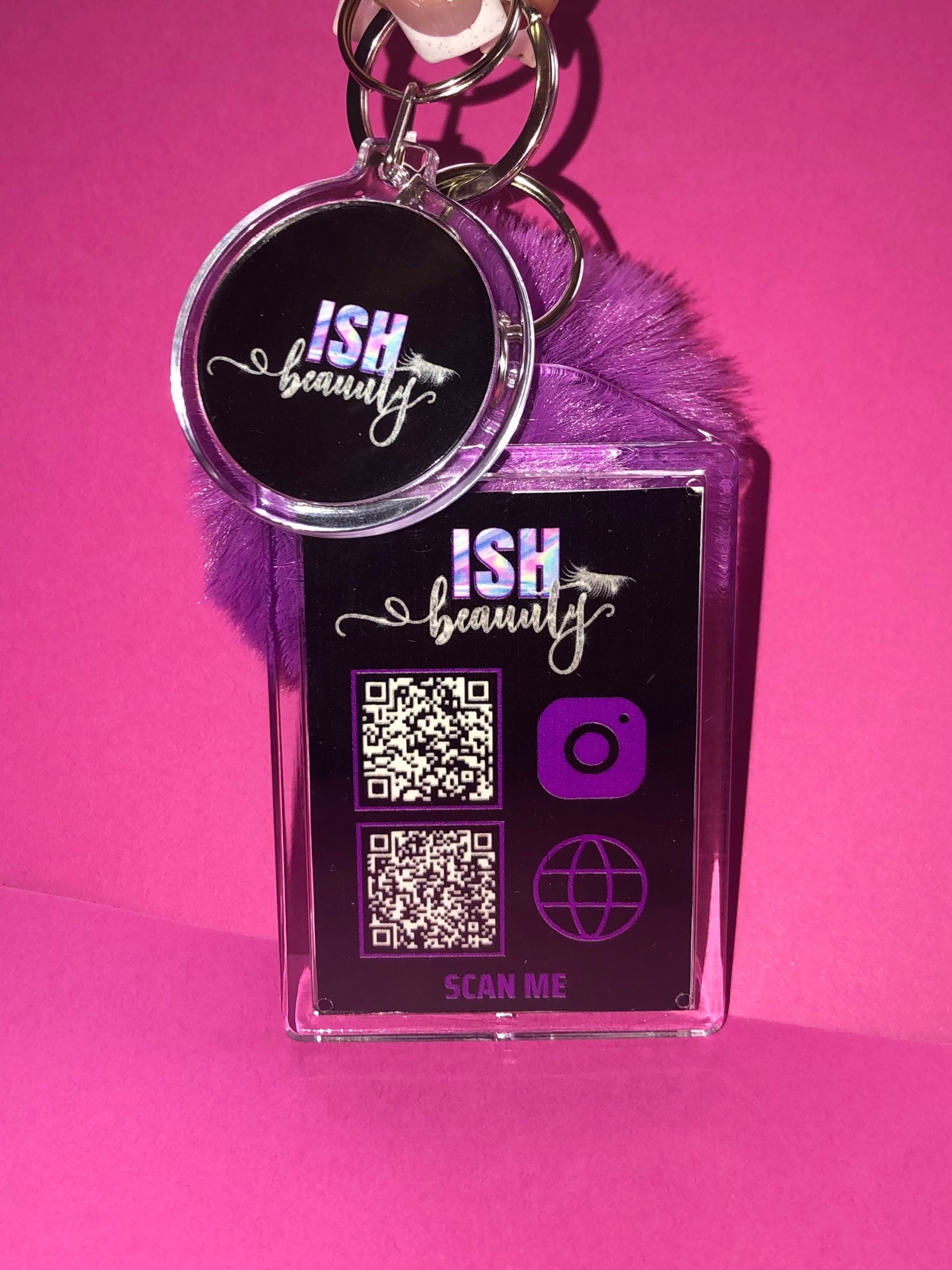 3 Custom NFC Tag Keychain Digital Business Card Keychain Etsy