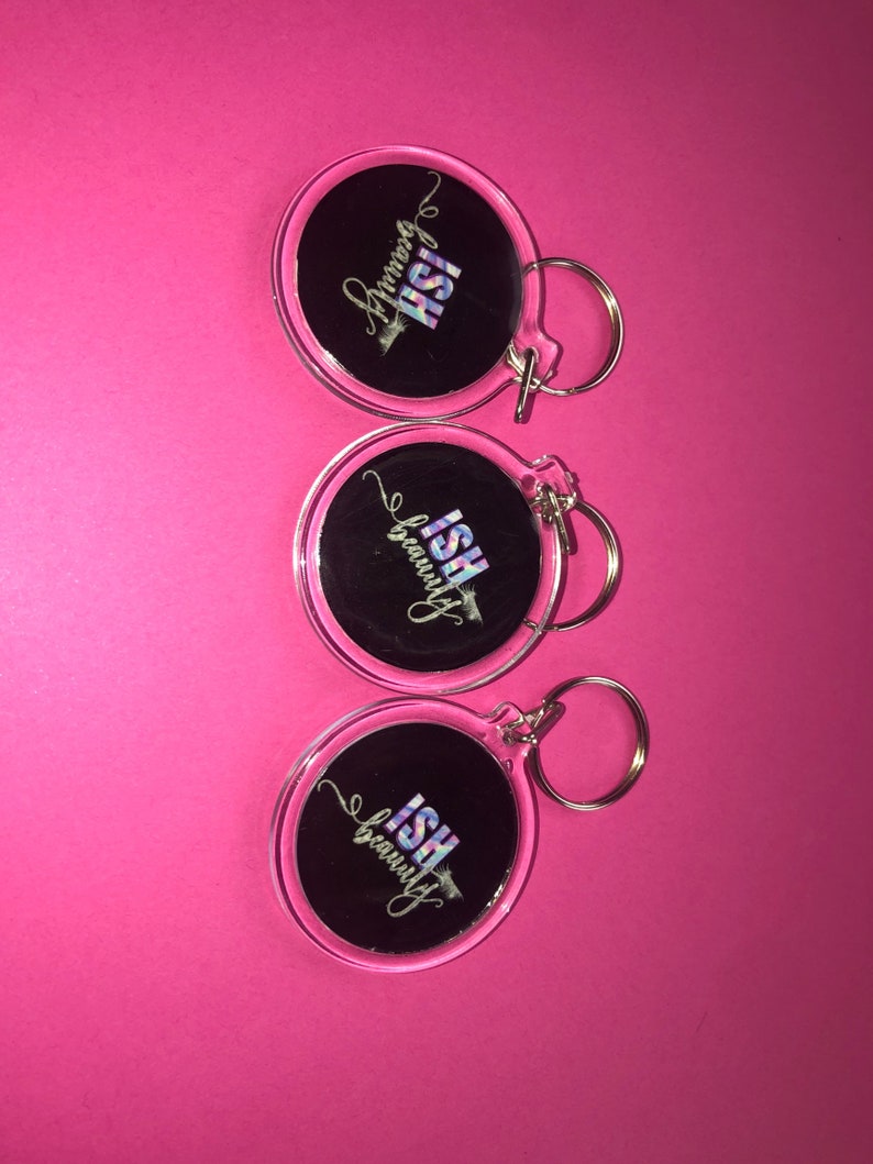 3 Custom NFC Tag Keychain Digital Business Card Keychain Etsy