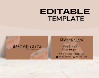 Simplistic Business Card Template | Editable Canva Template | Small Business Friendly