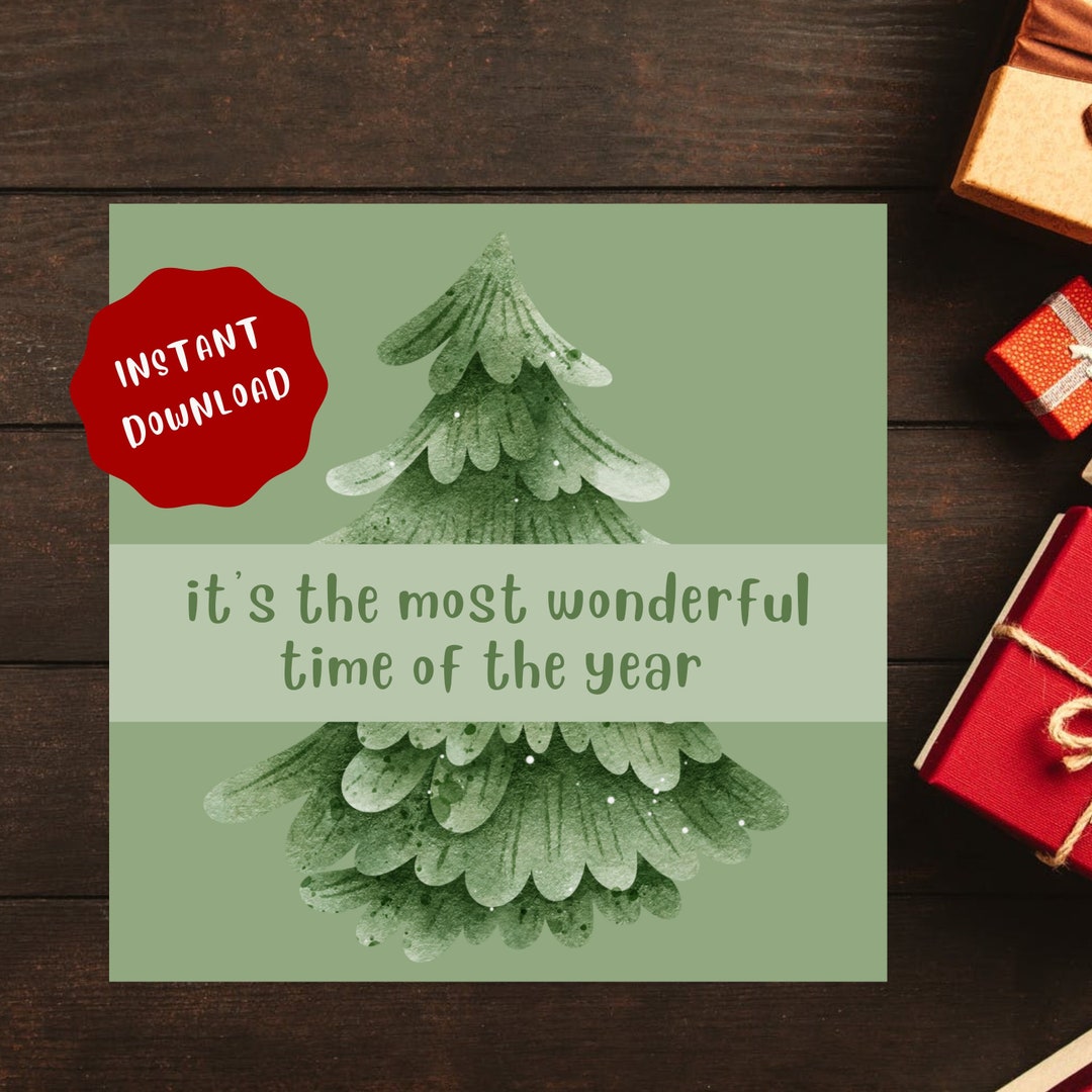 DIGITAL Christmas Tree Card PRINTABLE - Il 1080xN.4354100825 S6e7 