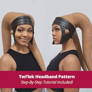 Puede incluir: Una diadema marrón y negra con un tutorial paso a paso incluido. La diadema está diseñada para parecerse a las colas de cabeza de un personaje Twi'lek de Star Wars.