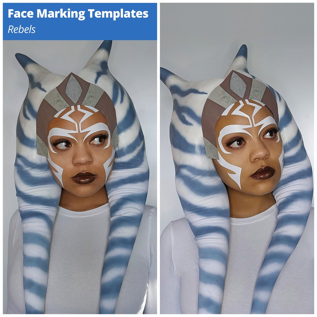 Ahsoka Tano Rebels Inspired Face Marking Templates Etsy
