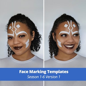 Ahsoka TCW Inspired Face Marking Templates & Guide