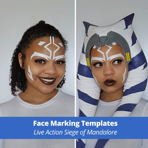 Ahsoka Live Action Siege of Mandalore inspirierte Gesichtsmarkierungsvorlagen & Anleitung