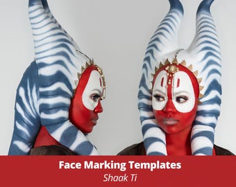 Shaak Ti Inspired Digital Face Marking Templates & Guide