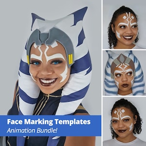 Ahsoka Animation Face Marking Templates & Guide | Complete Bundle!
