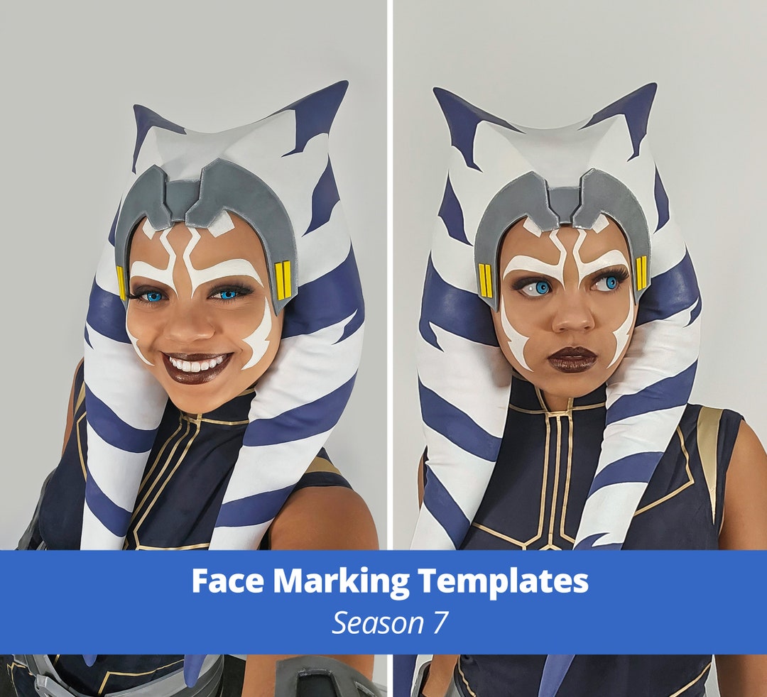 Ahsoka Tano Season 7 Inspired Face Marking Templates Etsy