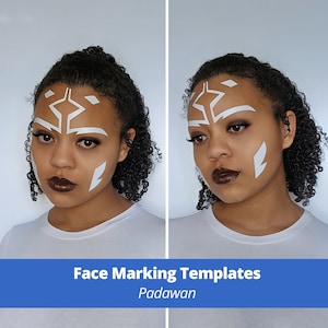 Ahsoka Live Action Padawan Inspired Face Marking Templates & Guide