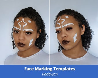 Ahsoka Live Action Padawan Inspired Digital Face Marking Templates & Guide