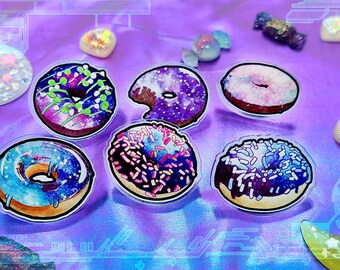 Galaxy Doughnut Acrylic Pin
