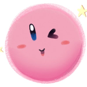 Kirby Hat Stickers Soild & Clear Vinyl Ball