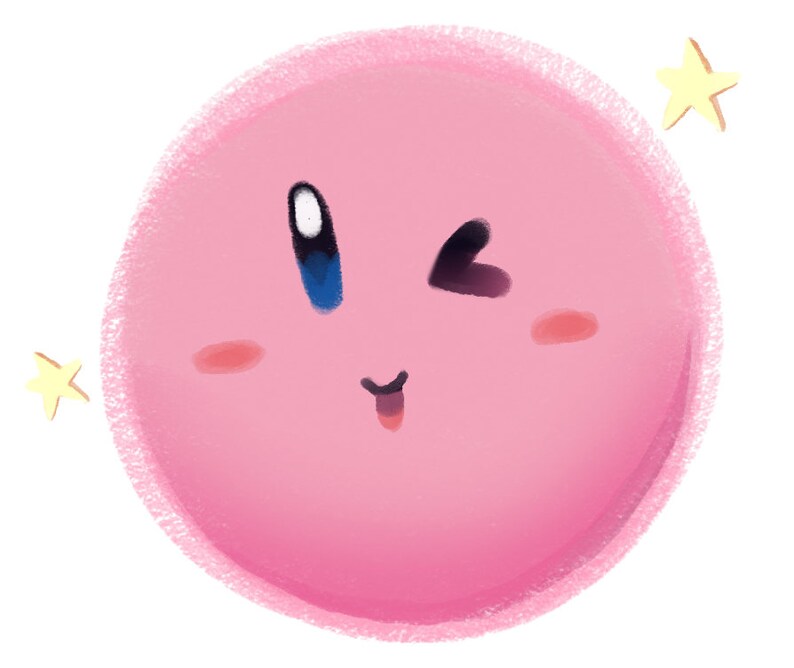 Kirby Hat Stickers Soild & Clear Vinyl Ball