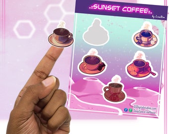 Sunset Coffee Sticker Sheet