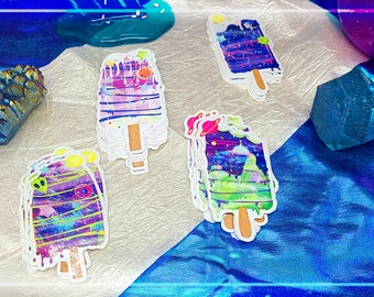 Space Popsicles |  Holographic | Sticker pack