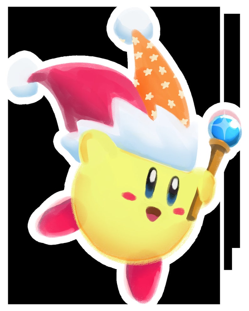 Kirby Hat Stickers Soild & Clear Vinyl Beam